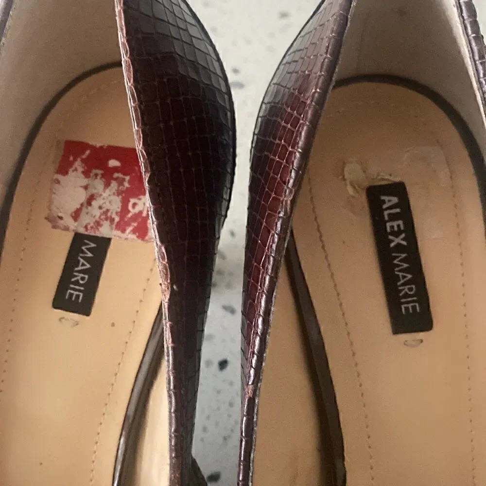Alex Marie Reagan Women’s Woodberry Mary Jane Peep Toe Heels Pumps Size 8.5M